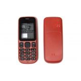 Корпус для Nokia 100 с средней частью и клавиатурой (красный)