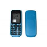 Корпус для Nokia 100 с средней частью и клавиатурой (синий)