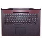 Клавиатура (топ-панель) для ноутбука Lenovo Y900-17ISK чёрная с черным топкейсом