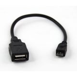 USB OTG КабельUSB (f) - microUSB (m) черный, европакет