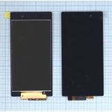 Дисплей (экран) в сборе с тачскрином для Sony Xperia Z1 черный (Premium LCD)