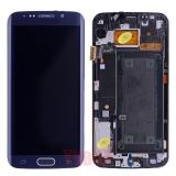 Дисплей (экран) в сборе с тачскрином для Samsung Galaxy S6 Edge SM-G925F синий с рамкой (Premium LCD)