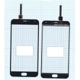 Сенсорное стекло (тачскрин) для Meizu M2 Note черное