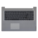 Клавиатура (топ-панель) для ноутбука Lenovo Ideapad 3-17  черная с серебристым топкейсом