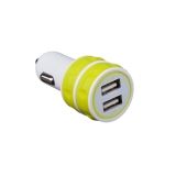 Автомобильная зарядка Car Charger Dual USB 2 USB выхода 3,1А белая, желтая
