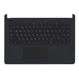 Клавиатура (топ-панель) для ноутбука HP 14-BS черная с черным топкейсом
