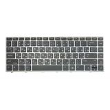 Клавиатура для ноутбука HP ProBook 450 G5, 455 G5, 470 G5 черная с серебристой рамкой, без трекпойнта, с подсветкой