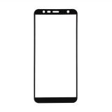 Защитное стекло "LP" для Samsung Galaxy J4 plus Thin Frame Full Glue с рамкой 0,33 мм 2.5D 9H (черное)