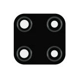 Стекло камеры для Realme C15 (черное)