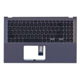 Клавиатура (топ-панель) для ноутбука Asus X512 черная с серым топкейсом