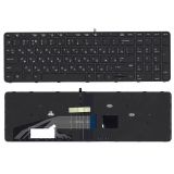Клавиатура для ноутбука HP Zbook 15 G3 17 G3 черная с черной рамкой, подсветкой и трекпойнтом 