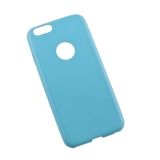 Защитная крышка из эко – кожи LP для Apple iPhone 6, 6s ультратонкая голубая