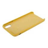 Защитная крышка для iPhone Xs Max Leather Сase кожаная (желтая, коробка)