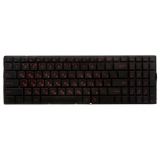 Клавиатура для ноутбука Asus FX502, FX502V, FX502VM черная с красной подсветкой