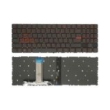Клавиатура для ноутбука Lenovo Legion Y520-15IKBN черная с подсветкой (красный шрифт)