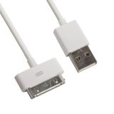 USB кабель для Apple iPhone, iPad, iPod 30 pin белый, коробка LP