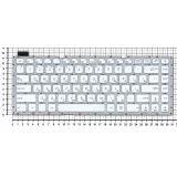 Клавиатура для ноутбука Asus X441 X441S X441SA белая без рамки
