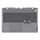 Клавиатура (топ-панель) для ноутбука Lenovo ThinkBook 16p G2 ACH серая с серым топпкейсом