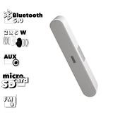 Bluetooth колонка WK D11 BT 5.0, 2x5W, AUX, MicroSD, FM (белая)
