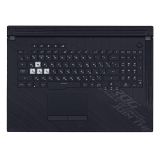 Клавиатура (топ-панель) для ноутбука Asus ROG Strix G17 G712 черная с черным топкейсом с RGB подсветкой