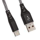 USB кабель "LP" Type-C "Носки" (черный/блистер)
