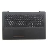 Клавиатура (топ-панель) для ноутбука Lenovo V110-15AST черная c черным топкейсом
