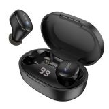 Bluetooth гарнитура HOCO EW11 Melody BT5.0 внутриканальная LED дисплей (черная)