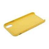 Защитная крышка для iPhone Xr Leather Сase кожаная (желтая, коробка)
