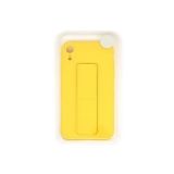Чехол с металлической пластиной для iPhone XR желтый
