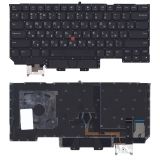 Клавиатура для ноутбука Lenovo ThinkPad X1 Carbon Gen 5 2017 черная с подсветкой