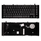 Клавиатура NSK-HP0SQ для ноутбука HP Probook 4320s, 4321s, 4325s черная с рамкой, плоский Enter (короткие крепления)