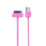 USB кабель REMAX Light Series 1M Cable RC-06i4 для Apple 30 pin розовый