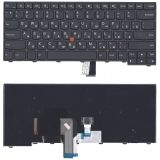 Клавиатура для ноутбука Lenovo ThinkPad T440 T440P T440S черная с трекпойнтом и подсветкой