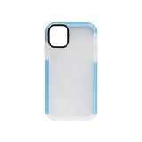 Чехол силиконовый с цветной рамкой для iPhone 11 Pro Max голубой