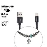 USB кабель REMAX Jewellery Series Cable RC-058m Micro USB черный
