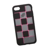 Силиконовый чехол Клетка для Apple iPhone 7 черный, розовый