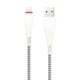 USB кабель BOROFONE BX25 Powerful Lightning 8-pin 3A нейлон 1м (белый)