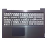 Клавиатура (топ-панель) для ноутбука Lenovo IdeaPad L340-15IWL серая с темно-синим топкейсом