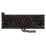 Клавиатура для ноутбука Apple MacBook Pro 13 Retina A2251 Mid 2020 черная, плоский Enter