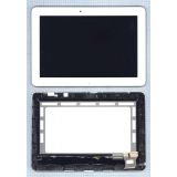 Дисплей (экран) в сборе (матрица B101EAN01.6 + тачскрин) для Asus Transformer Pad TF103CG V1 белый с рамкой