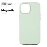 Силиконовый чехол для iPhone 12 Pro Max"Silicone Case" с поддержкой MagSafe (светло-зеленый)
