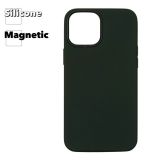 Силиконовый чехол для iPhone 12 Pro Max"Silicone Case" с поддержкой MagSafe (темно-зеленый)