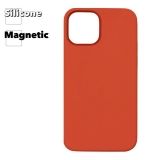 Силиконовый чехол для iPhone 12 Pro Max"Silicone Case" с поддержкой MagSafe (красно-оранжевый)