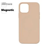 Силиконовый чехол для iPhone 12, 12 Pro "Silicone Case" с поддержкой MagSafe (бежевый)