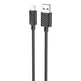 USB кабель HOCO X88 Gratified Lightning 8-pin 2.4А 1м TPU (черный)