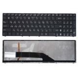 Клавиатура для ноутбука Asus K50 K60 K70 черная с рамкой с подсветкой