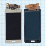 Дисплей (экран) в сборе с тачскрином для Samsung Galaxy A3 SM-A300F золотистый (TFT-совместимый с регулировкой яркости)