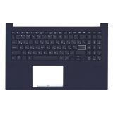 Клавиатура (топ-панель) для ноутбука Asus VivoBook X513E черная с черным топкейсом