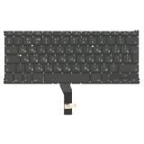 Клавиатура для ноутбука Apple Macbook A1369 A1466 черная без подсветки, большой Enter 