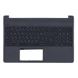 Клавиатура (топ-панель) для ноутбука HP 15-EF 15-DY черная с темно-серым топкейсом